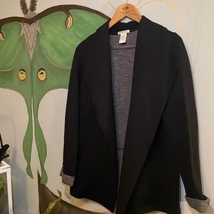 Black Cotton Blazer